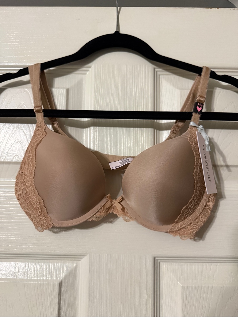 Victoria's Secret Nude Lace-Trim T-Shirt Bra